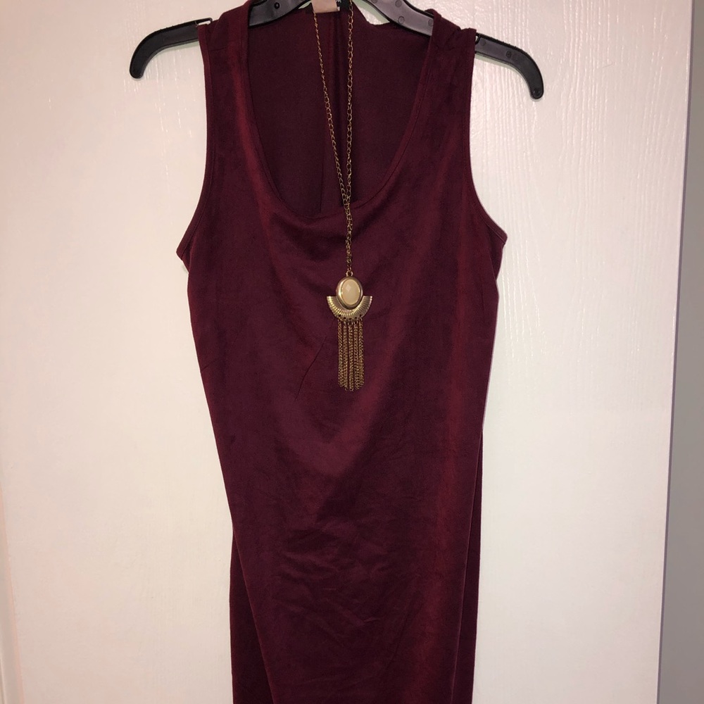 Boho Midi Dress W/Matching Necklace